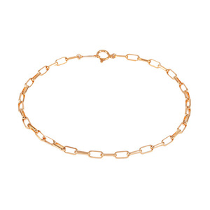 K18PG pink gold chain anklet mirror no