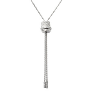  Piaget poseshon Flat pendant K18WG white gold necklace used 