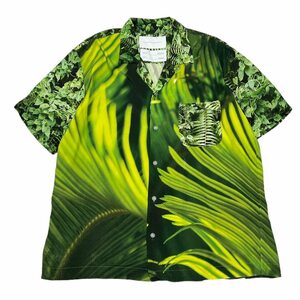 【SINGLES DAY FAIR2023】FUMITO GANRYU フミトガンリュウ　Pleats Hawaian S/S Shirts グリーン サイズ:2