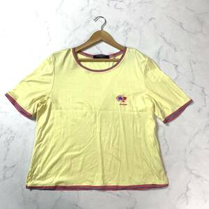 レオナール 半袖Tシャツ イエロー 刺繍 YS607
