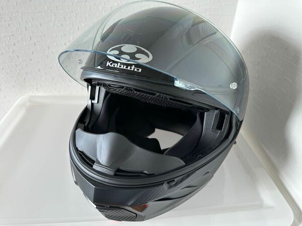 【Kabuto Ryuki】バイクヘルメット ブラック L 59〜60cm ツーリング Teijin フルフェイスヘルメット