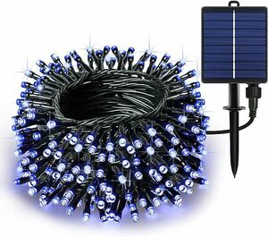 イルミネーションソーラーライト LED 10ｍ 100LED　ブルー