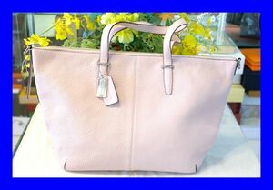 ○美品 コーチ COACH 27930 ブリーカー クーパー サチェッル 2WAYショルダーバッグ トートバッグ ピンク B0169