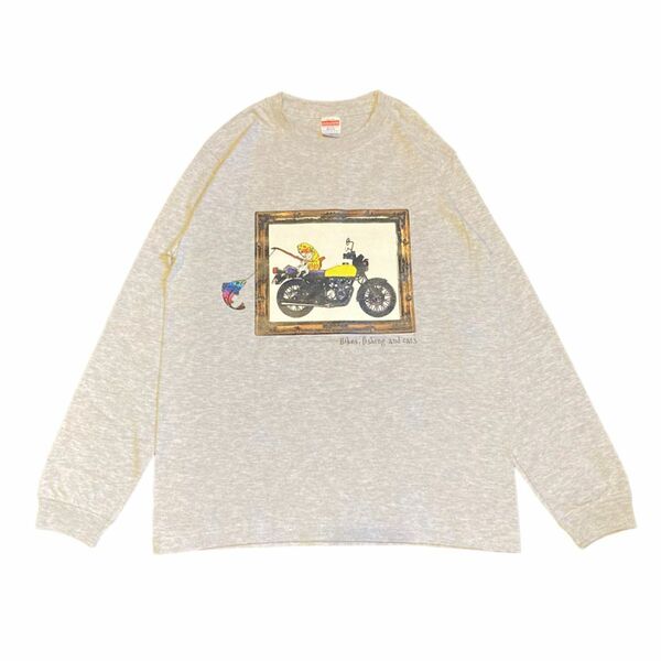 cb400f プリント　ロンT 長袖　カットソー　バイク　フィッシング　長袖Tシャツ ロンT ロングTシャツ Tee