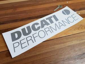 ◆送料無料◆ 海外 Ducati Performance silver ドゥカティ パフォーマンス 300mm カッティング ステッカー