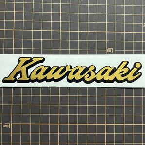 Kawasaki カワサキ　カッティングステッカー　旧車　重ね貼り【黒、金】