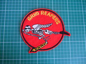 米海軍　GRIM REAPERS フェルト製　手刺繍パッチ