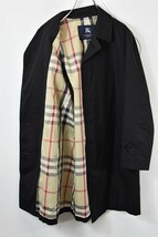 MN BN0012 BURBERRY LONDON バーバリー ノバチェック 総柄 ロング コート ジャケット メンズ 黒 Msize 三陽商会_画像5