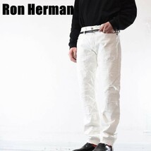 MN AI0008 ロンハーマン Ron Herman Denim ダメージ リペア 加工 デニム ジーンズ メンズ 白 33 32_画像1