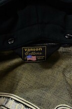 MN BE0012 VANSON バンソン フード取り外し可能 ロゴ 刺繍 フルデコ コットン ライダース ジャケット ブルゾン デニム ジーンズ XL_画像8