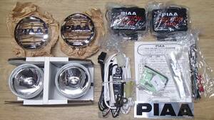 廃番品 長期保管未使用 PIAA 530-Hランプセット レンズ85φ HIDフォグランプ 丸形 シルバーボディ メッキカバー付き L-94 アルテッツァに