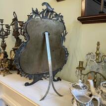 フランスアンティーク　ミラー　スタンドミラー　シルバープレート　アンティークミラー　ルイ15世様式　ロココ様式　アンティーク　鏡_画像9