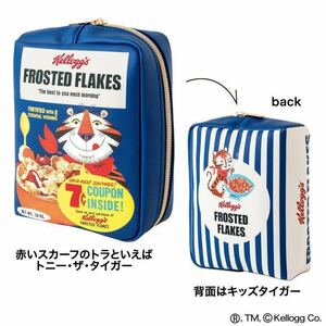 【新品】 InRed 2022年9月号特別付録 Kellogg's ケロッグ 赤いスカーフの“トニー”が可愛いコーンフレーク箱型マチ広ポーチ