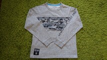 BLUE CROSS■ブルークロス 迷彩 袖ロゴ 長袖Tシャツ カットソー 160 _画像2