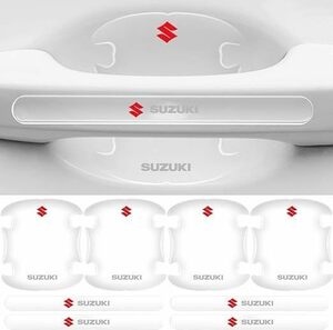 スズキ 鈴木 SUZUKI ドアハンドル プロテクター（赤ロゴ） 8ピース シリカゲル材質 ドアガード　②