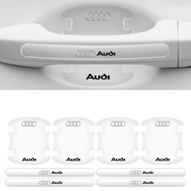 アウディ Audi ドアハンドル プロテクター 8ピース シリカゲル材質 シール カバー 保護フィルム アクセサリー ステッカー デカール　④_画像1