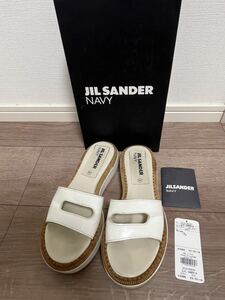 JILSANDER NAVY ジルサンダーネイビー　サンダル　ホワイト　36