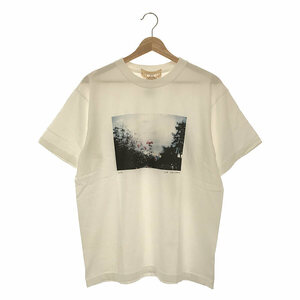 [ beautiful goods ] FOR FLOWERS OF ROMANCE / four flower ob romance | Flower He Saw water lotus print T-shirt | L | white | lady's 