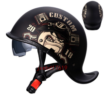 ハーフヘルメット 半ヘルメット ダックテールヘルメット 半帽ヘルメット 耐衝撃性 超軽量 男女兼用 ハーフヘルメットサイズ：XL_画像1