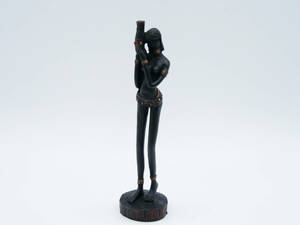 アフリカ エスニック 民族 女性 置物 フィギュア 高さ19.5cm