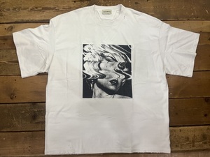 FORSOMEONE / フォーサムワン K2 BIG TEE 河村廉輔 アートワークTシャツ ダメージ加工 サイズ４８ レザーパッチ USED