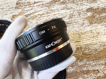 OLYMPUS/オリンパス OM-SYSTEM F.ZUIKO AUTO-S 1:1.8 f=50mm 単焦点レンズ K&F CONCEPT マウントアダプターセット カメラ レンズ 中古_画像5