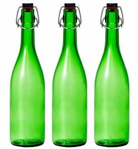 Бутылка для хранения Adelia Бутылка для воды Бутылка с поворотной пробкой 720 мл Зеленый набор из 3 штук [Стеклянная бутылка / Стеклянная бутылка / Запечатанная крышка] Япония