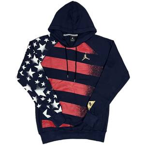 Air Jordan Retro7 Stars&Stripes USA ジョーダン レトロ7 プルオーバー パーカー (ネイビー) (M) [並行輸入品]