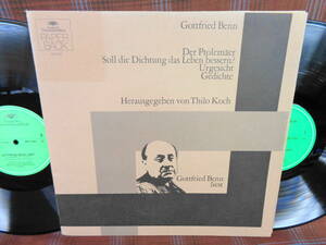 L#3789◆2LP◆ ゴットフリート・ベン GOTTFRIED BENN LIEST 独盤 Spoken Word Poetry Deutsche Grammophon 2757 001