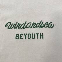 L WIND AND SEA BE YOUTH BEYOUTH TEE ウインドアンドシー ウィダンシー ビー ユース ワッペン ペイズリー ベージュ ブラウン 刺繍 tシャツ_画像5