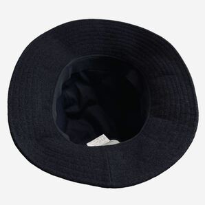 美品!! 名作!! 12AW Yohji Yamamoto Pour Homme HAT HD-H09-101 ヨウジヤマモト プール オム ハット ブラック 黒 日本製 アーカイブモデルの画像6