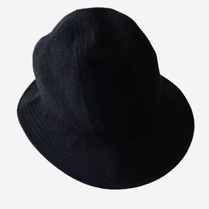 美品!! 名作!! 12AW Yohji Yamamoto Pour Homme HAT HD-H09-101 ヨウジヤマモト プール オム ハット ブラック 黒 日本製 アーカイブモデルの画像3