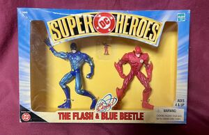 '99 Hasbro『DC SUPER HEROES』THE FLASH & BLUE BEETLE w/ THE ATOM アクションフィギュア フラッシュ ブルービートル DC COMICS ハズブロ