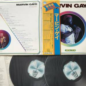 盤質NM / Japan Only LP / 国内盤帯付. 2LP (全24曲収録) / Marvin Gaye / Super Twin / What's Going On, I Want You, Let's Get It Onの画像1