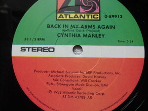 Cynthia Manley / 「Back In My Arms Again / Diana Ross & The Supremes」カバー / That's What I Want / Michael Stewart / 1982