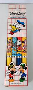 K/　Disney　ディズニー　SHEAFFER　シェーファー　ミッキー　ミニー　ドナルド　ボールペン　4本　セット　箱　レトロ　0905-5