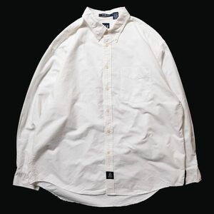 90's ギャップ GAP ビッグ オックスフォード ボタンダウンシャツ 長袖 (L) 白 コットン 00年代 旧タグ オールド ビッグサイズ 1999年製 Y2K