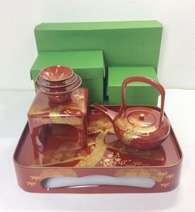 【未使用品】お屠蘇セット 屠蘇器 お屠蘇 漆器 酒器 お正月 うるし塗り 　K0918