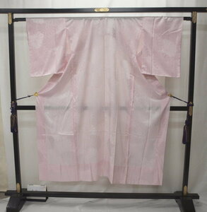 貸衣装処分品　0662　長襦袢　ピンク　菊（中古）〈レターパック不可〉