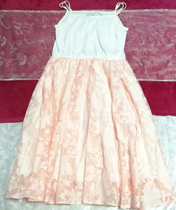 White negligee camisole pink long skirt dress, fashion & ladies fashion & camisole