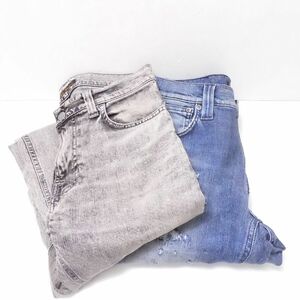 Nudie Jeans ヌーディージーンズ デニムパンツ 2点 グレー 28 コットン他 インディゴ メンズ AY4376A17