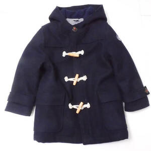 Petit Bateau プチバトー ダッフルコート ネイビー系 3ans/95cm ダークネイビー キッズ AU989A11