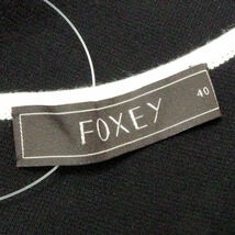 美品 FOXEY フォクシー 29575 ワンピース ブラック系 40 レーヨン 他 ノースリーブ ドレス AM1695A15_画像3