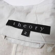 Theory セオリー サファリジャケット グレー系 2 麻100％ レディース AM3757B1_画像3