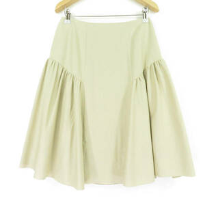 美品 フォクシー Round Godet Flare Skirt スカート ベージュ系 38 レディース AY2892A58