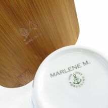 ポルシュグルン Marlene M カフェオレカップ＆ウッドソーサー 1客 ボウル 北欧 ノルウェー SY5954G_画像2