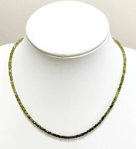 [ new goods ] natural stone green tourmaline necklace 