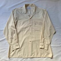 60s ARROW OPEN COLLAR SHIRT ヴィンテージ ビンテージ オープンカラーシャツ 開襟シャツ ボックスシャツ 50s 送料無料 生成り_画像2