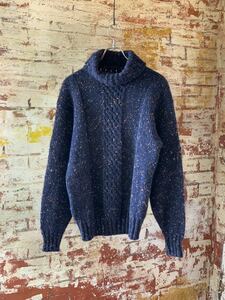 70s L.L.Bean DONEGAL TWEED TURTLE NECK SWEATER ヴィンテージ エルエルビーン LLBean ドネガルツイード タートルセーター 60s 送料無料