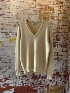 70s Glenmac CASHMERE SWEATER KNIT SCOTLAND ヴィンテージ ビンテージ カシミアセーター カシミアニット スコットランド 60s Vネック